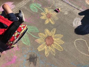 chalk flowers