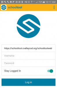 image of school tool mobile app log in