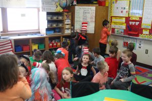 cat in the hat reading to students