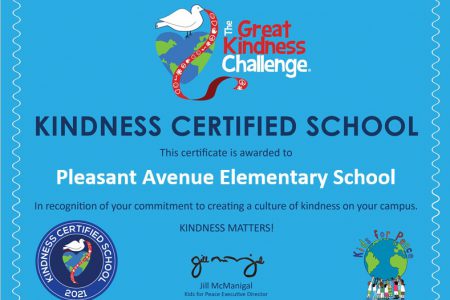 Pleasant Avenue Named a “Kindness Certified School!”