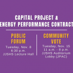 November 15 Vote:  $15 million capital project and $3 million Energy Performance Contract (EPC)
