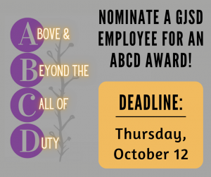 a graphic shows the letters ABCD and the text "deadline Thursday, October 12