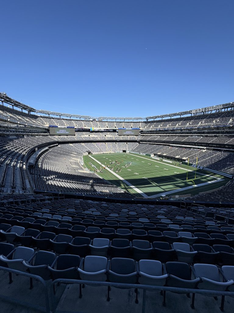 inside of a football stadium