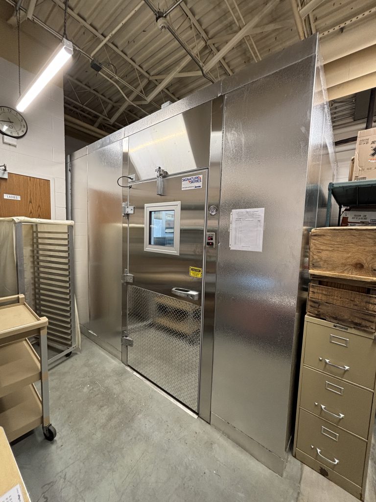 the exterior of a walk in cooler