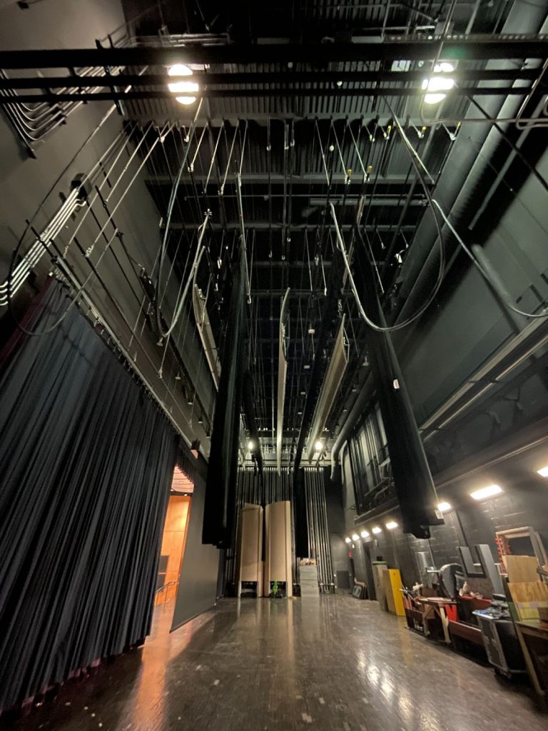 backstage at a theater