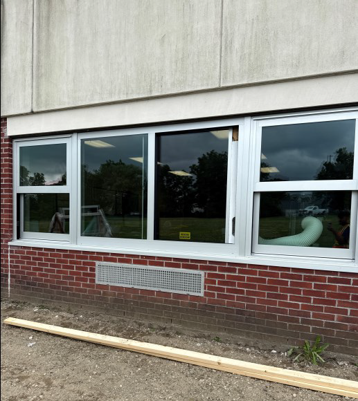 exterior windows of a building